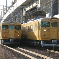 2016/02/15　黄色い115系と227系試運転を撮影に！